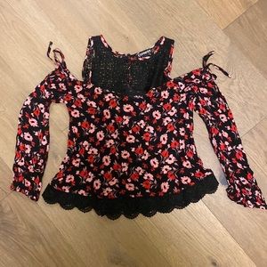 Express cold shoulder floral top